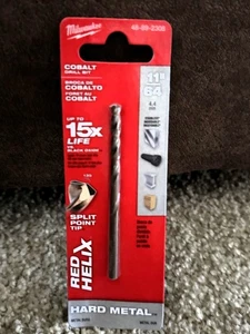 Milwaukee 11/64 Zoll (4,4 mm) Kobaltrot Helix Bit, Split Point Spitze, 48-89-2308 - Bild 1 von 2