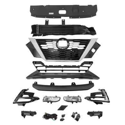For Nissan Sentra 2020-2022 Grilles Radiator Shutter Brackets Fog Lights Bezels - Image 1 of 4