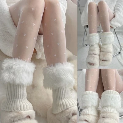 Women Knitting Ankle High Bandage Long Tube Leg Sleeve Foot Cover Warm Stockings - image 1 of 4