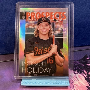 Jackson holliday 2023 bowman modern prospects happy holiday #MP-4 silver - Picture 1 of 2