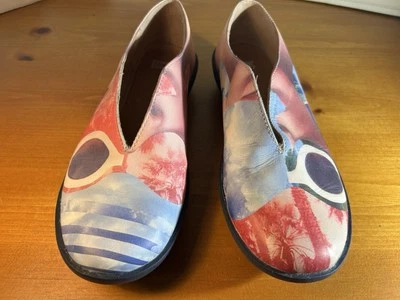 Raro Camper TWINS Mujer Talla 36 EE. UU. 6 Multicolor Pisos - Bonito - Envío Rápido Foto 1 de 4