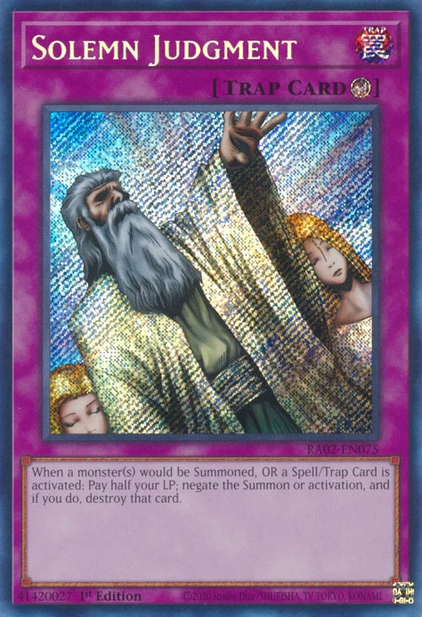 Solemn Judgment - RA02-EN075 1st Ed Secret Rare NM Yugioh - Image 1 of 1