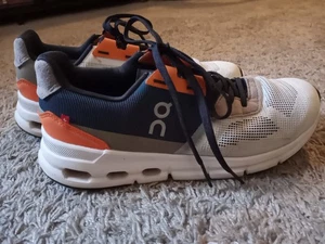 Scarpe da corsa On Cloud uomo 6, donna 7 Cloudrift bianco arancione blu - Foto 1 di 14