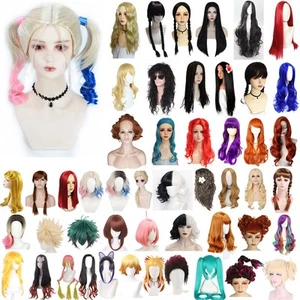 Parrucca sintetica cosplay Halloween cartone animato anime lunga/corta ondulata/riccia/dritta parrucca - Foto 1 di 68