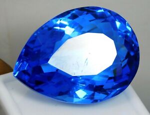 Natural 53.40 Ct Tanzania Blue Tanzanite Pear Cut Loose Gemstone Treated