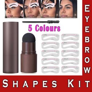 Stamp Shaping Eyebrow Kit 10x Eye brow Card Definer Stencils Waterproof Makeup