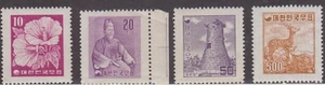 S. Korea Sc. #235-7 y 239 1956 Definitivos VF-XF/XFNH, CV $77,50 - Imagen 1 de 1