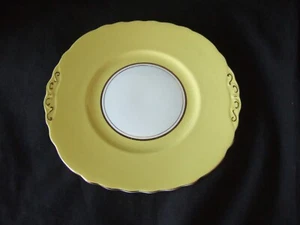 COLCLOUGH HARLEKIN GELB BONE CHINA KUCHEN BROT & BUTTER SERVIERPLATTE - Bild 1 von 3