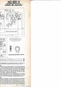 Service Schema für Philips ND 661 V,Paladin 661 Automatic - Picture 1 of 1