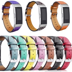 Replacement Leather Buckle Wristband Strap Band for Fitbit Charge 2 3 4 5 6 - Picture 1 of 16