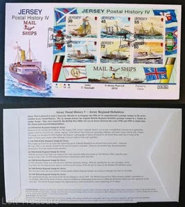 Jersey Stamps: "Postal History IV - Mail Ships" 6v S/S First Day Cover 6360 2010 - Picture 1 of 3