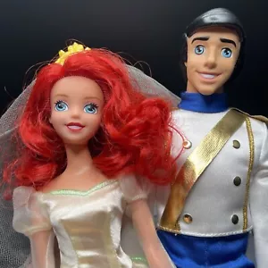 TRU Exclusive Mattel Disney The Little Mermaid Wedding Dolls Ariel & Prince Eric - Picture 1 of 15