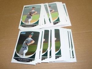2013 Bowman NOLAN SANBURN LOT ATHLETICS 30 BASE #BP48 24 CHROME #BCP48