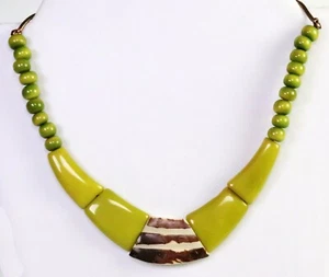 Lemon Lime - Tagua Nuss Strang Halskette - Le Collier - Bio, Vegan, Fair Trade - Bild 1 von 2