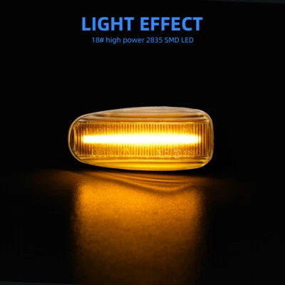 LED Freccia Laterale per Mercedes W202 S202 W210 S210 A208 C208 R170 Cromo - Immagine 1 di 4