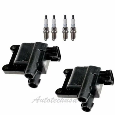 Bobina de encendido 2 para Toyota 4Runner Camry T100 Tacoma B333*2 + 4 bujías IC477 Foto 1 de 2