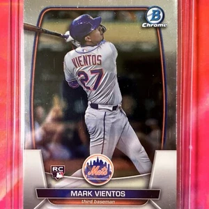Tarjeta de novato Mark Vientos 2023 Bowman cromada #43 New York Mets radiocontrol - Imagen 1 de 7