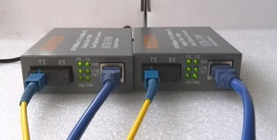 10/100M Singlemode 25KM Simplex SC Fiber Optic to RJ45 Ethernet Media Converter - Image 1 of 4