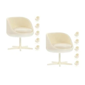 2 Pieces Mini Furniture Model Tiny Chair for Dollhouses Ornament - Imagen 1 de 12