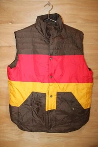 Rocawear Mens Red Brown Yellow Puffer Vest Size Large - Picture 1 of 8