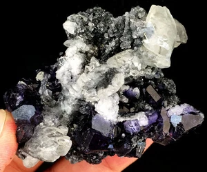 93g Gemmy !!! Natürliche fantastische blaue Fluorit Quarz Kristall Probe IP0984 - Bild 1 von 12