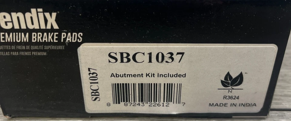 Pastillas de freno traseras de cerámica Bendix Premium SBC1037 Chrysler Dodge Jeep Mitsubishi Foto 1 de 2