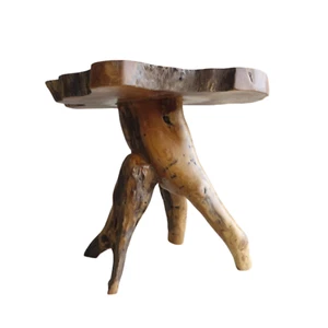 Solid wood natural Teak side table coffee table a single piece of wood - Picture 1 of 8