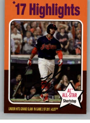 2019 Topps Archives #319 Francisco Lindor Cleveland Indians - Image 1 of 4