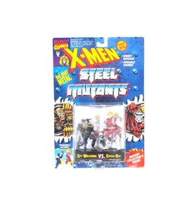 X-Men Steel Mutants Spy Wolverine vs Omega Red Die Cast Poseable Figures Toy Biz - Picture 1 of 5