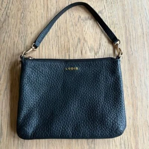 LODIS Emily Borsa a tracolla convertibile in pelle nera con ciottoli, polso o pochette - Foto 1 di 13