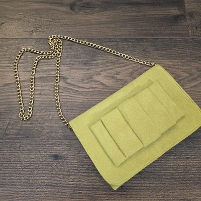 Mini bolso sin asas Shiraleah para mujer con moño Chartreuse terciopelo talla única verde Foto 1 de 4