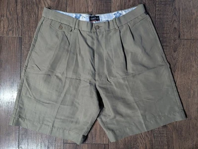 Pantalones Cortos Ocean Pacific OP Para Hombre 36 Verde Oliva Golf Playa Elastizados Plisados Clásicos Foto 1 de 4