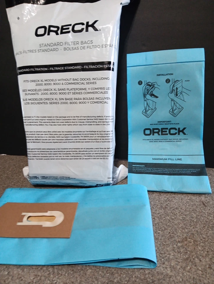 10 piezas Oreck Bolsas de Filtro de Alta Densidad Tipo, Montantes ver fotos Foto 1 de 4