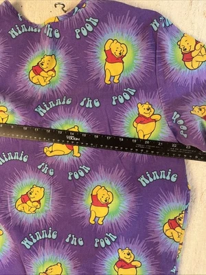 复古迪士尼小熊维尼磨砂上衣紫色扎染爆裂印花尺寸 XL 口袋 — 第 1/4 张图片