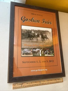 Rare 2012 Professionally Framed 13 x 18” 100th Annual Goshen Fair Poster CT - Picture 1 of 7