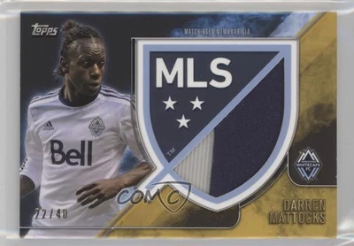 2015 Topps Apex Crest Jumbo Relics Gold /40 Darren Mattocks #CJR-DMA - Image 1 of 2