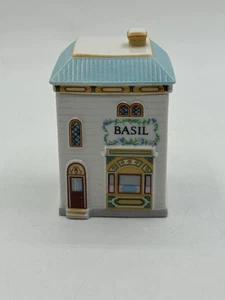 Basil The Lenox Spice Village Porcelain House Jar 1989 Base & Lid - Picture 1 of 7