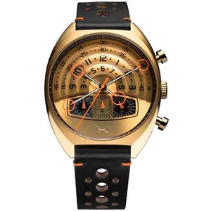 Xeric Halograph III Chrono Vintage Gold Watch - Brand New - Picture 1 of 9