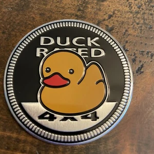 1 DUCK Rated 4X4 Fender Badge for  JEEP WRANGLER YJ JL JK TJ CJ JT emblem USA - Imagen 1 de 3