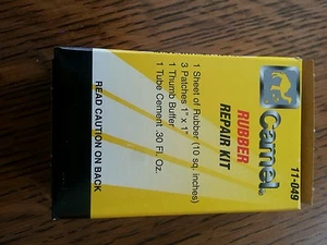 KIT DE REPARACIÓN DE GOMA CAMEL 11-049 HECHO EN EE. UU. BOTAS DE BICICLETA SCHRADER BRIDGEPORT - Imagen 1 de 4