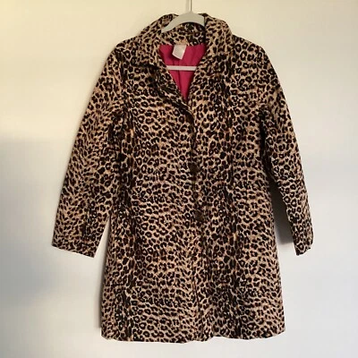 Abrigo vintage de algodón con estampado de leopardo talla pequeña Foto 1 de 4