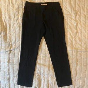Trina Turk Pants Womens 6 Black Side Zip Mid Rise Tapered Dress Trouser Pockets - Picture 1 of 10