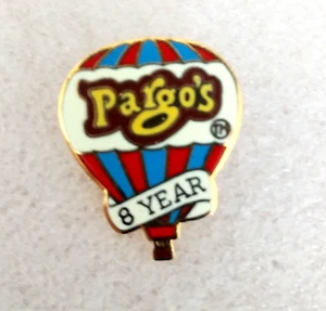 Vtg NOS New 1980s Pargo's Restaurant 8Year Employee Hot Air Balloon Lapel Pin - Picture 1 of 3