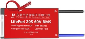 LiFePO4 BMS PCB 20S 60V 40A Daly Bilanciato Impermeabile Sistemi di Gestione Batteria - Foto 1 di 14