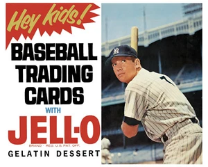 Wall Art of MICKEY MANTLE Signed 1962-63 Jello Advertising Poster - 8x10 Photo - Picture 1 of 1