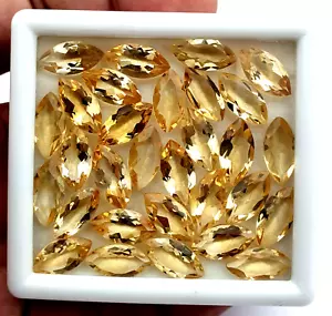 Natural Citrine Marquise Cut Loose Gemstone Lot 42 Pcs 7*14 MM 100 CT - Picture 1 of 4