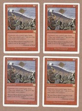 MTG - 4X Fervor X4 - 6th Edition - Rare VF/EX - Playset