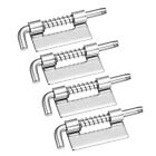 Spring Loaded Latch Pin, 4Pcs 1.97" - Stainless Steel Right-Handed without Hole