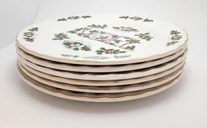 Set of 6 NOEL 10" Fine English Tableware Dinner Plates by Wood & Sons - Picture 1 of 10