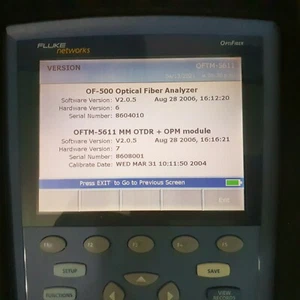 Fluke Networks OF-500 OFTM-5611 OptiFiber MM Fiber OTDR OFTM5611 OF500 - Picture 1 of 7